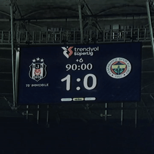 Soccer Scoreboard BJK vs 75 Immobile