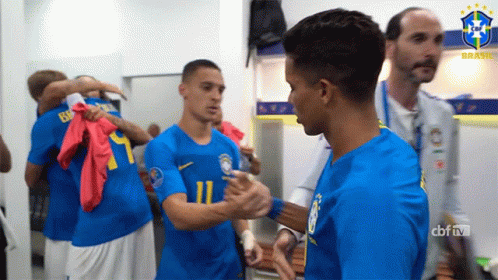 Soccer Teammates Bro Hug GIF
