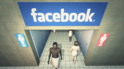 Social Media Facebook Hallway GIF