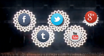 Social Media Five Icons GIF