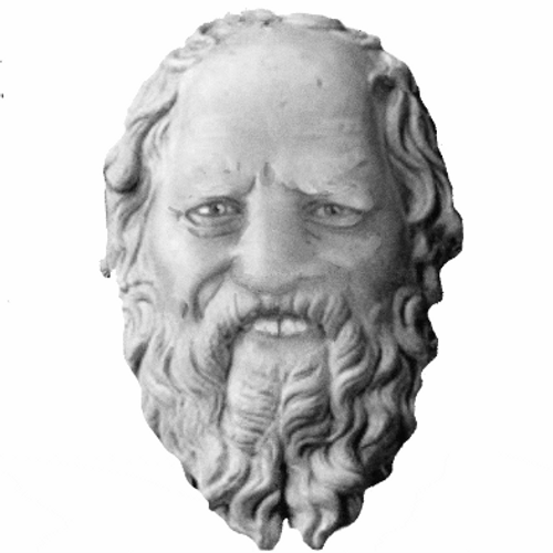 Socrates Winking Sculpture GIF