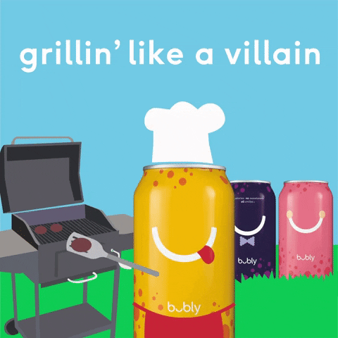 Soda Can Cartoon Grill Cooking GIF