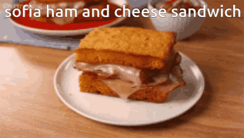 Sofia Ham and Cheese Sandwich on Plate