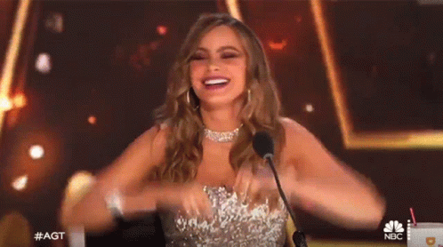 Sofia Vergara Raising Her Arms GIF