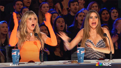 Sofia Vergara And Heidi Klum Scared Meme GIF