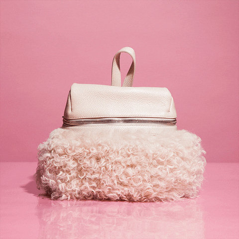 Kara Shearling Soft Bag GIF
