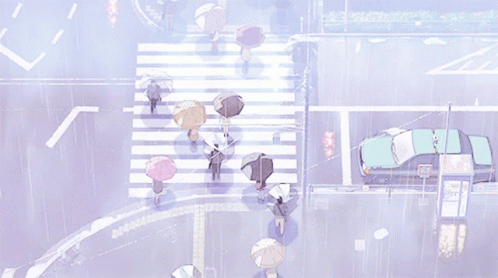 Soft Aesthetic Rainy Day Anime Scenery GIF
