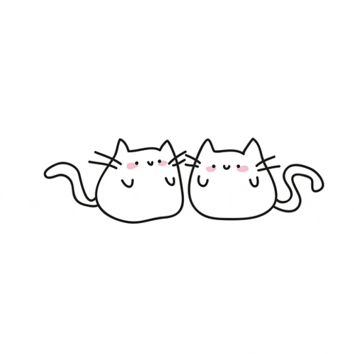 Soft Cuddling Cats GIF