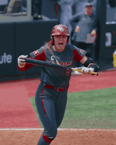 Softball Billie Boone Throwing Bat On Ground GIF