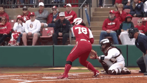 Softball Game Hitting Ball Compilation GIF