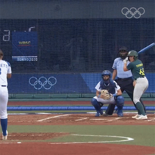 Softball Game Swing Miss Ball GIF