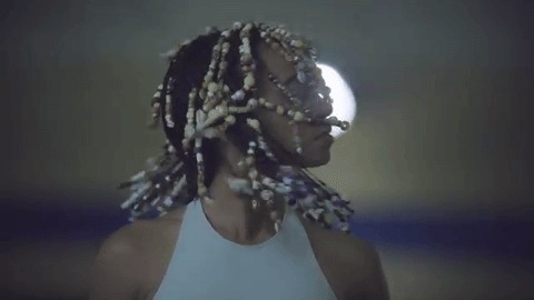 Solange Knowles Hair Flip Music Video GIF