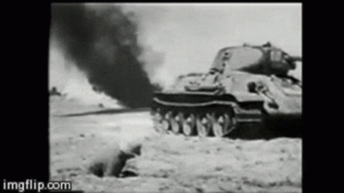 Soldier Bombing A Tank GIF
