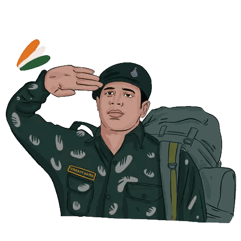 Soldier Cartoon with Vimami Mini Shirt