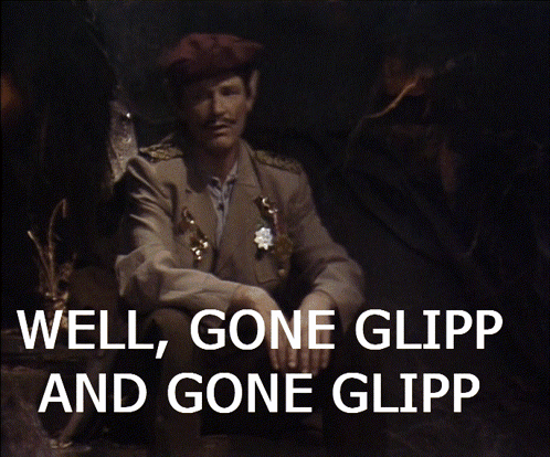 Soldier in Cave Saying Well Gone Glipp and Gone Glipp