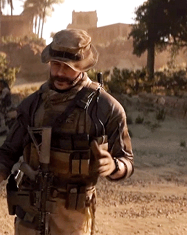 Soldier In Hat Holding Rifle Thumbs Up GIF