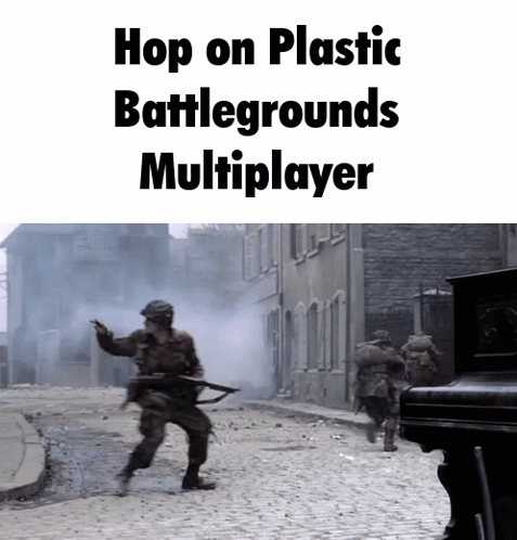 Soldier Running Hop on Plastic Battlegrounds Multiplayer