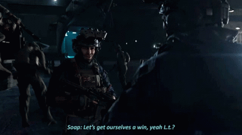 Soldier Saying Let's Get Ourselves a Win