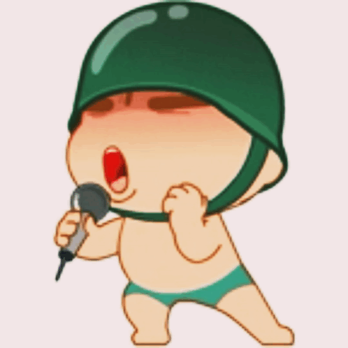 Soldier Singing Into Microphone Oooo 00 00000