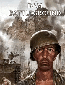 Soldier Wearing Helmet Dam Battleground