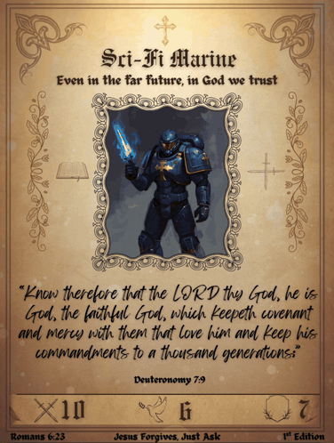 Soldier With Bible Verse