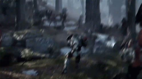 Soldier with F3 on Back in Video Game