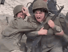 Soldiers Fighting in Trench