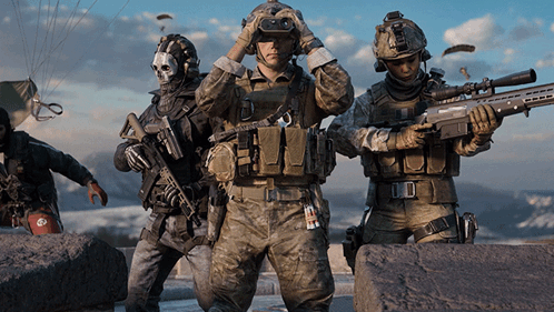 Soldiers Holding Sniper Rifle With Letter A