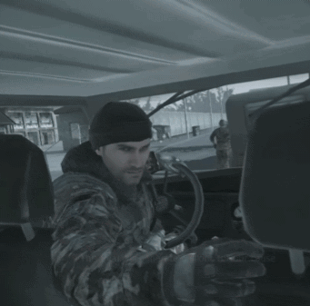 Soldiers One Wearing Bear Mask GIF