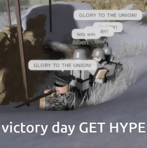 Soldiers Saying Glory to Union