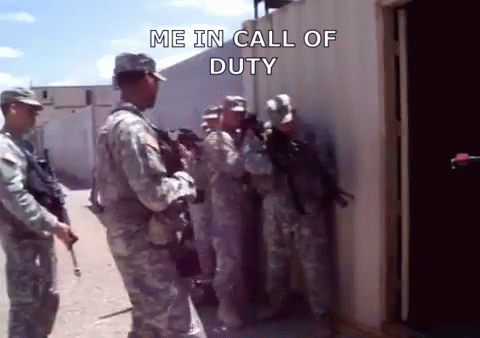 Soldiers Saying Me in Call of Duty