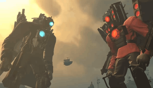 Soldiers Standing Next to Each Other with Red Light