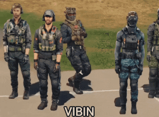Soldiers Standing Vibin