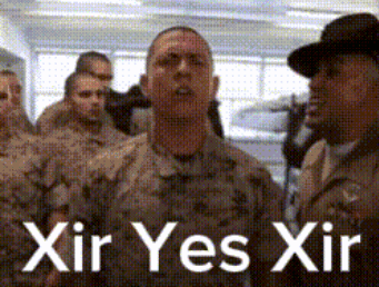 Soldiers Standing with Xir Yes Xir