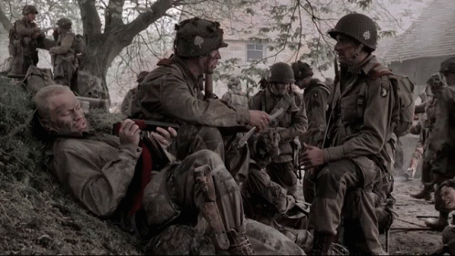Soldiers Under Tree 101st Airborne Helmet