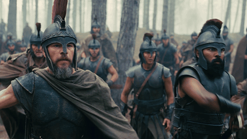Soldiers Walking In Woods GIF