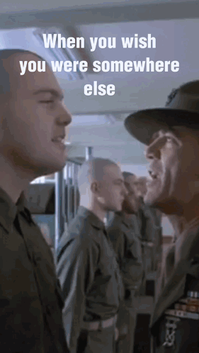 Soldiers When You Wish You Were Somewhere Else GIF