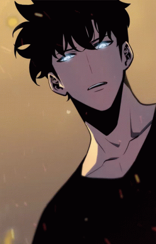 Solo Leveling Sparkly White Eyes GIF