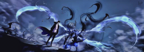 Solo Leveling With His Soul Shadow GIF