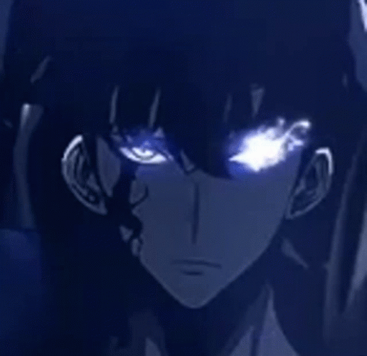Solo Leveling Flaming Blue Eye GIF