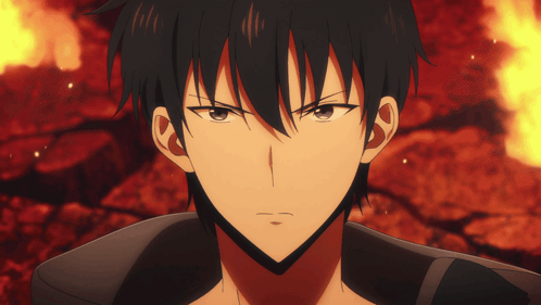 Solo Leveling Sung Jin Woo Surrounded By Fire GIF