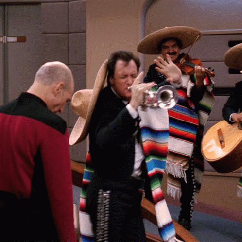 Sombrero Trumpeter and Violinist