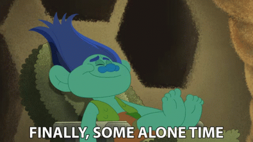 Some Alone Time Finally Meme GIF