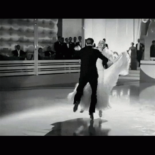 Someone Dancing In Black And White GIF