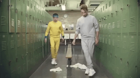 Someone Dancing In Locker Area GIF