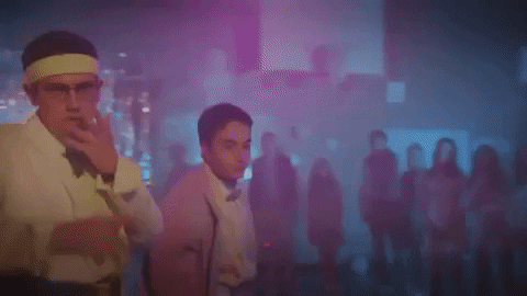 Someone Dancing In The Center Of Dance Floor GIF