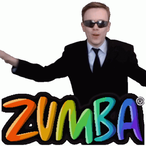 Someone Dancing Zumba With Shades GIF