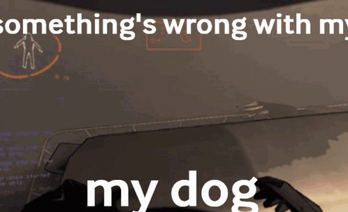 Something 'S Wrong With My Dog Is Written On A Computer Screen GIF