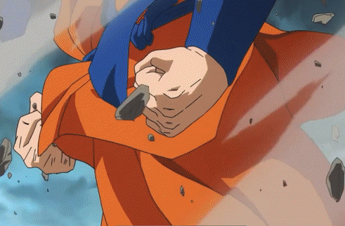 Son Goku Transfer Super Saiyan Blue GIF