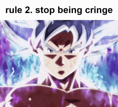 Son Goku Ultra Instinct Form Stop Being Cringe GIF